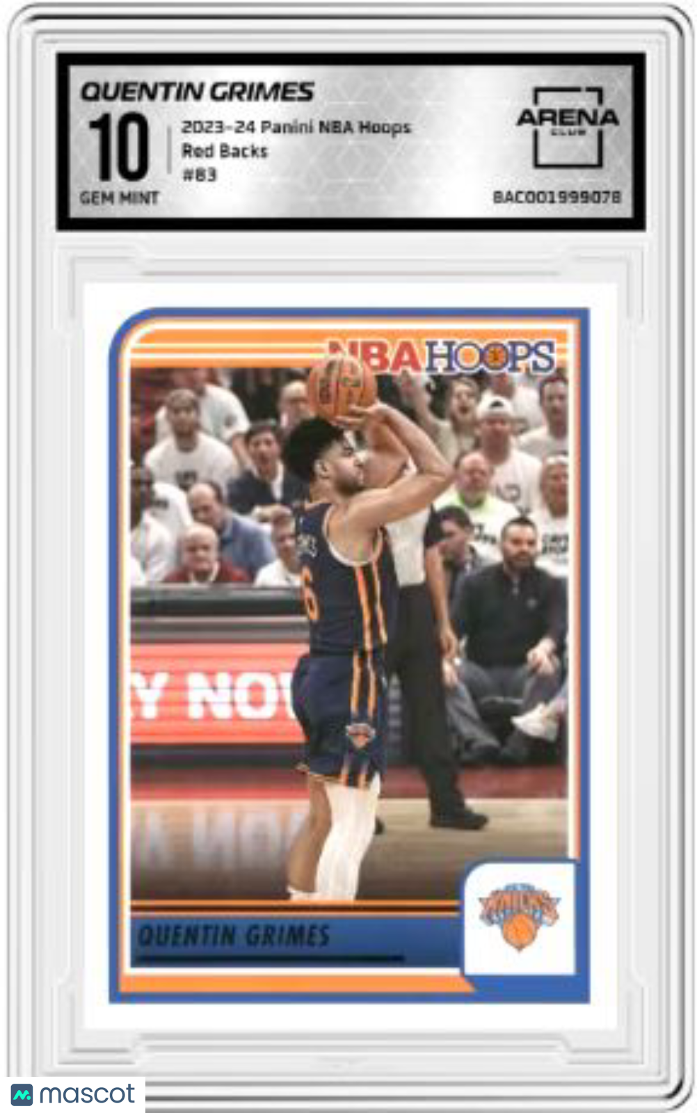 2023-24 Panini NBA Hoops Quentin Grimes #83 Red Back Basketball Arena Club 10