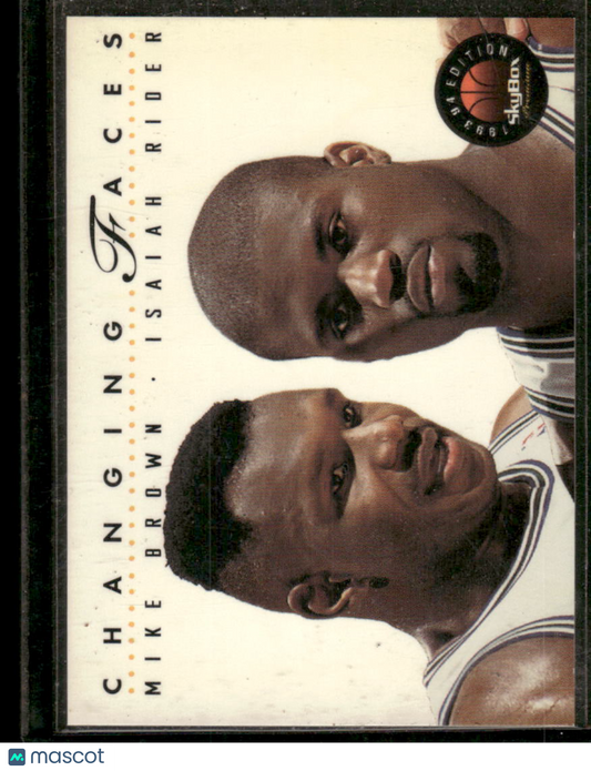 1993-94 SkyBox Changing Faces Isaiah Rider Mike Brown #307 Basketball