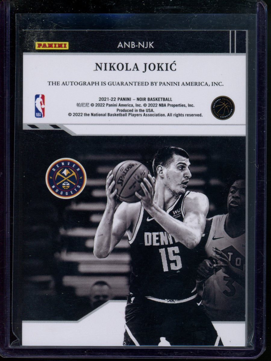 2021-22 Panini Noir Nikola Jokić #ANB-NJK Auto 16/49 Basketball