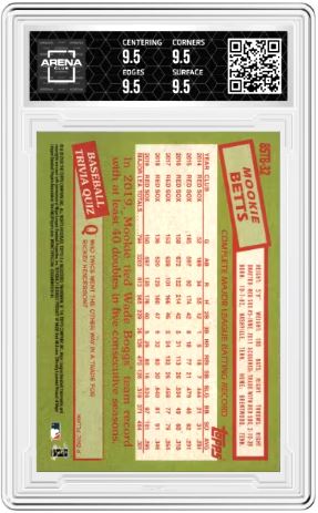 2020 Topps Mookie Betts #85TB-32 1985 Topps Baseball Arena Club 9.5