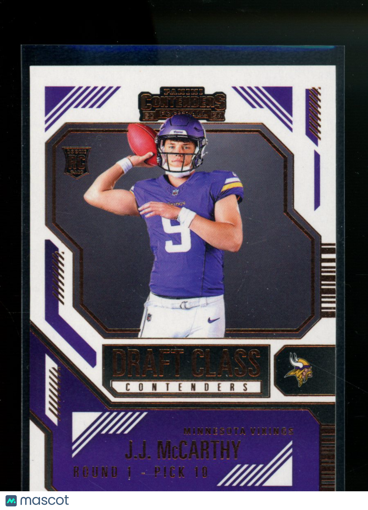 2025 Panini Contenders Draft Class J.J. McCarthy #No. 8 Bronze Football