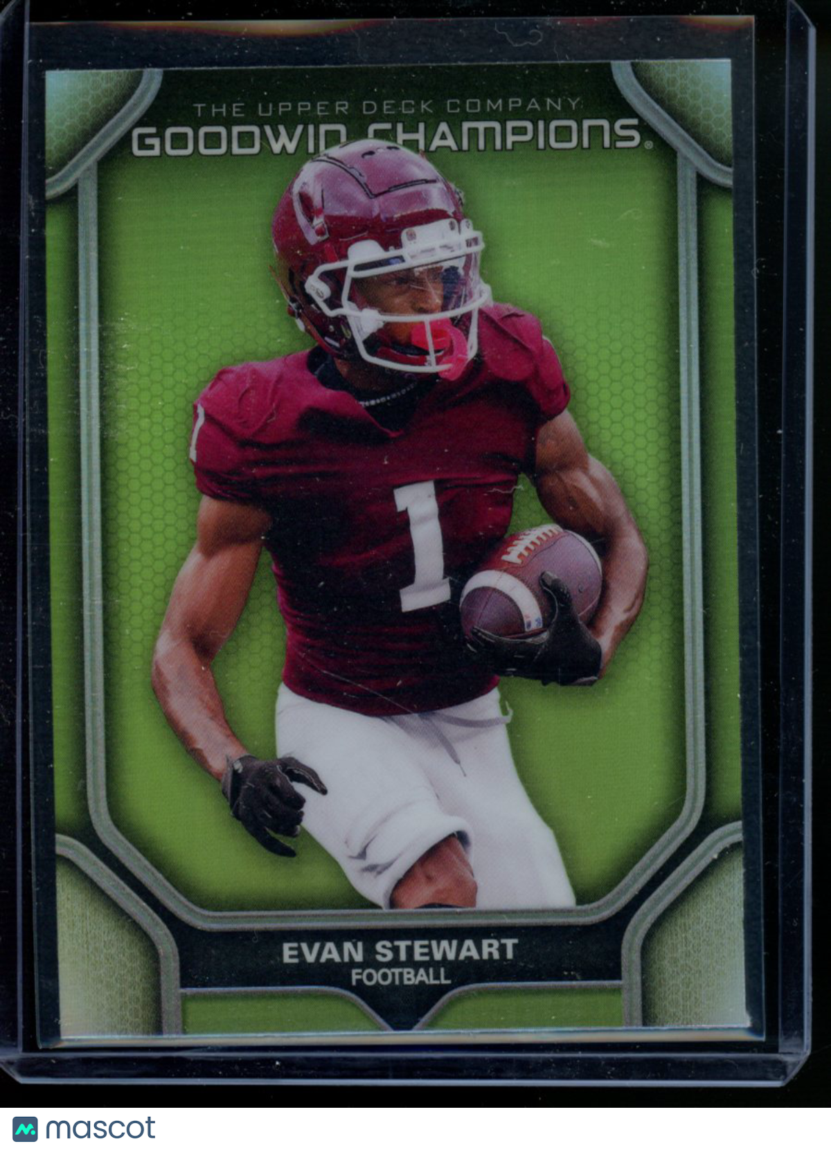 2024 Upper Deck Goodwin Champions Neon Green Evan Stewart #P28 Football