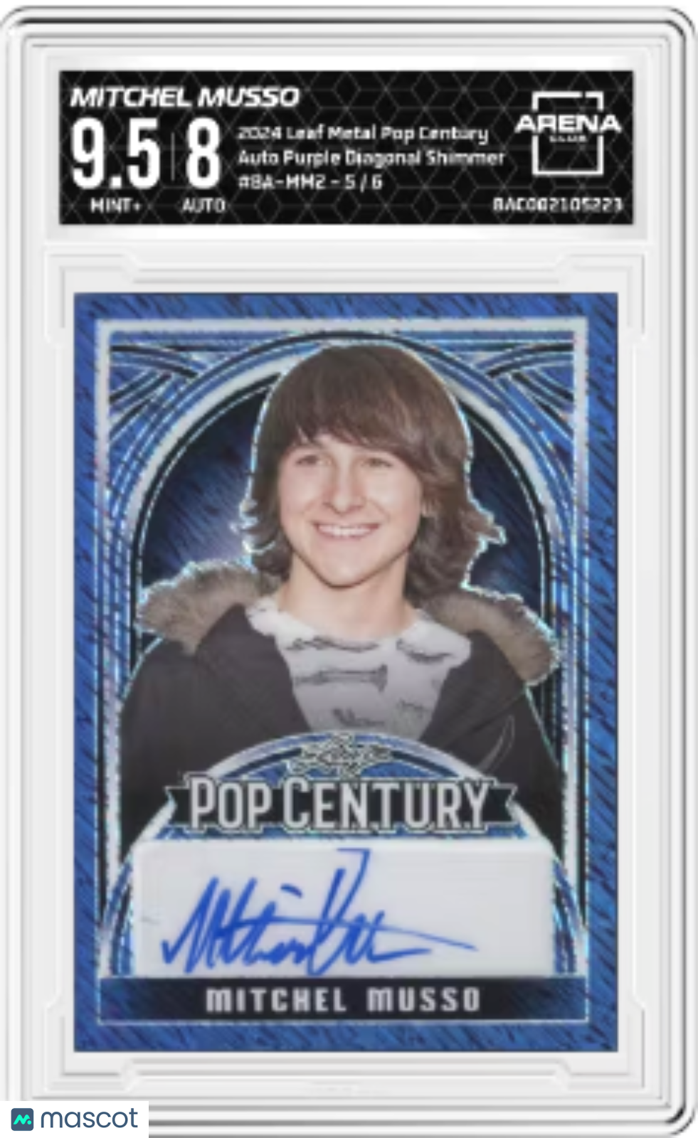 2024 Leaf Metal Pop Century Mitchell Musso 5/6 #BA-MM2 Arena Club 9.5