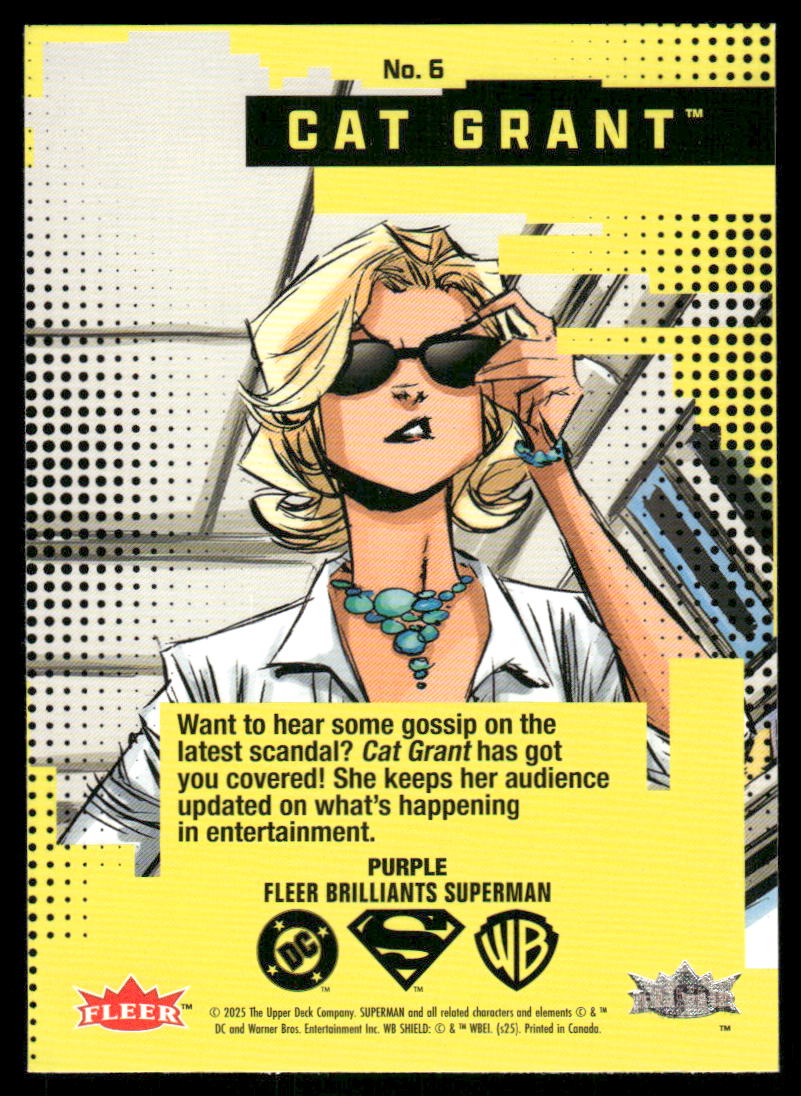 2025 Fleer Brilliants Superman Cat Grant Purple #6