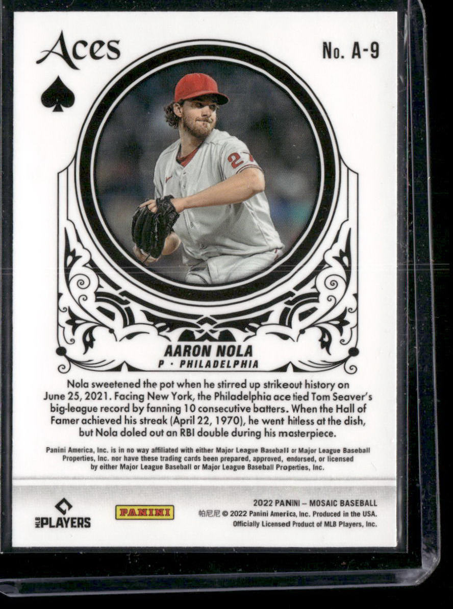 2022 Panini Mosaic Aaron Nola #A-9 Aces Baseball