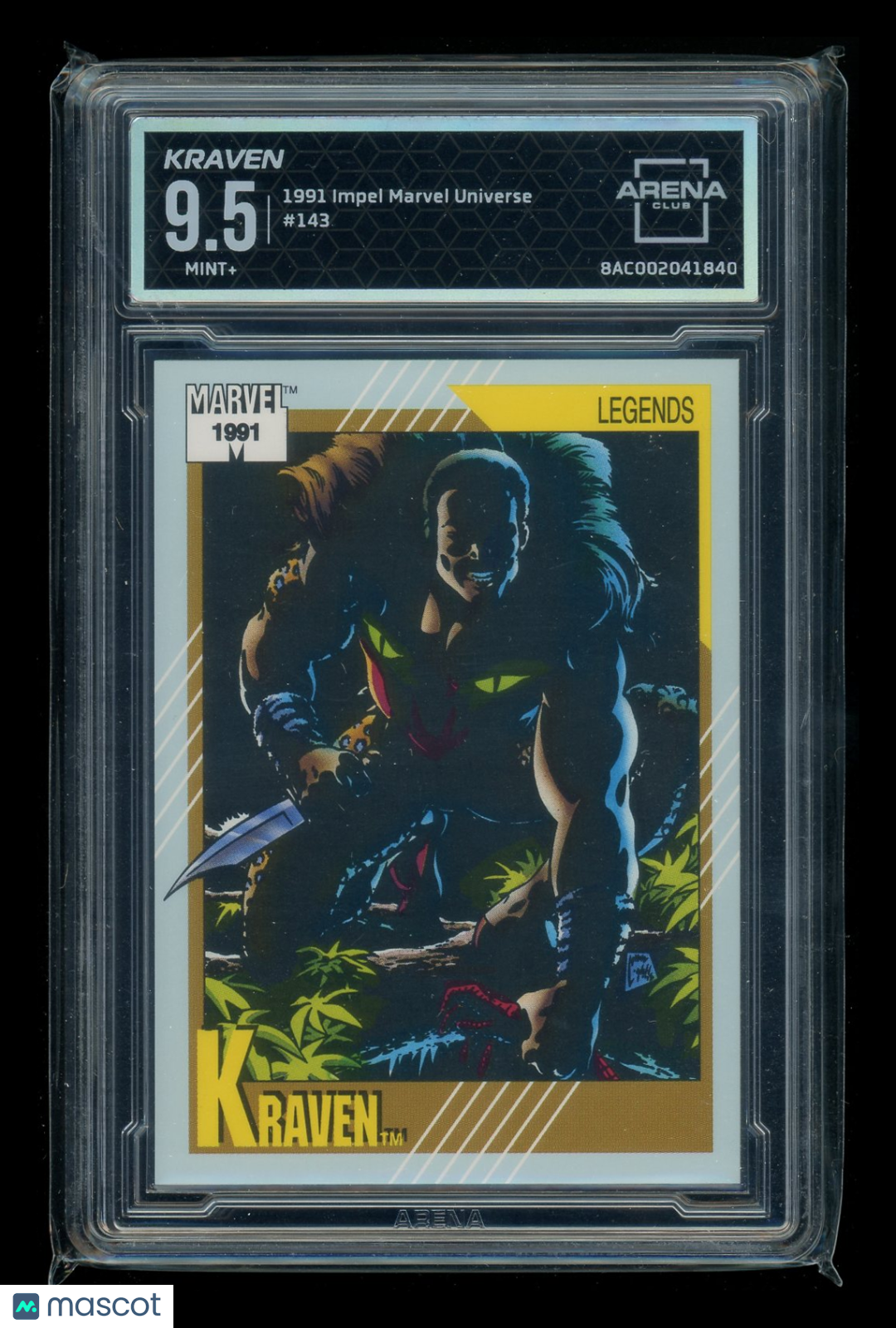 1991 Impel Marvel Universe Kraven #143 Arena Club 9.5