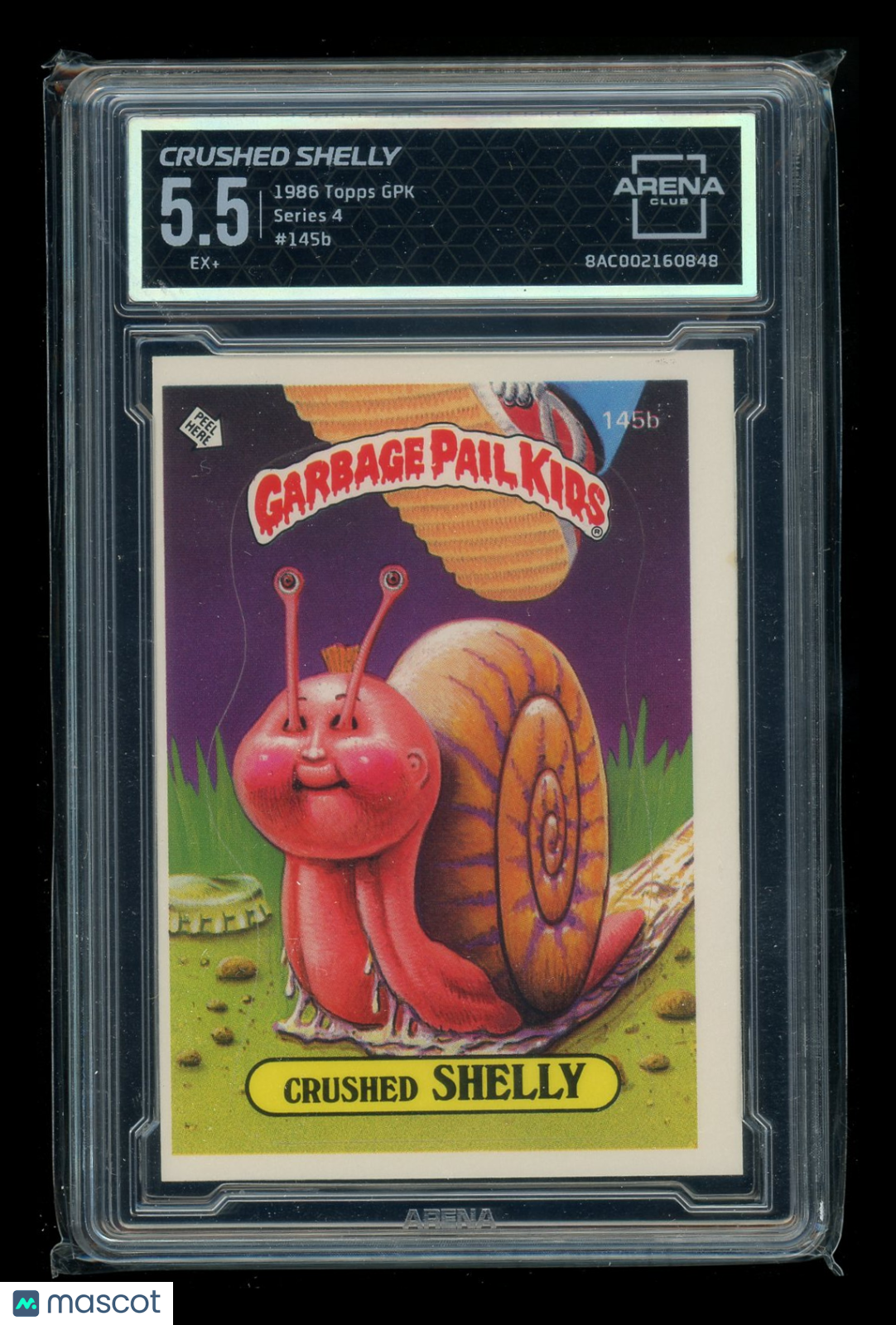 1986 Topps Garbage Pail Kids Series 4 Crushed Shelly #145b Arena Club 5.5