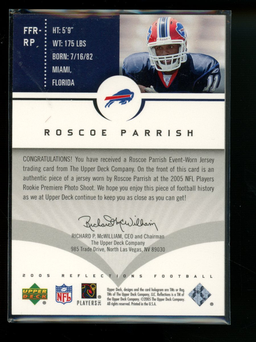 2005 Upper Deck Reflections Future Fabric Roscoe Parrish #FFR-RP Jersey Football
