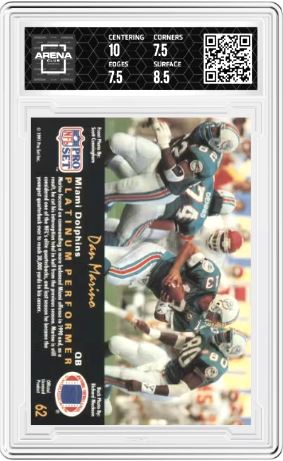 1991 Pro Set Platinum Dan Marino #62 AC 8