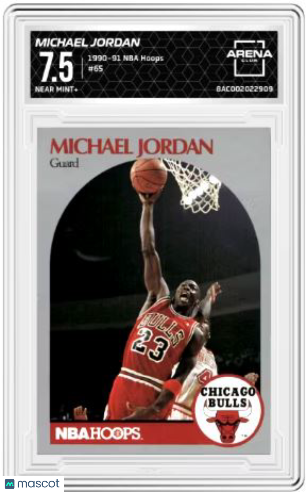 1990-91 NBA Hoops Michael Jordan #65 Basketball Arena Club 7.5