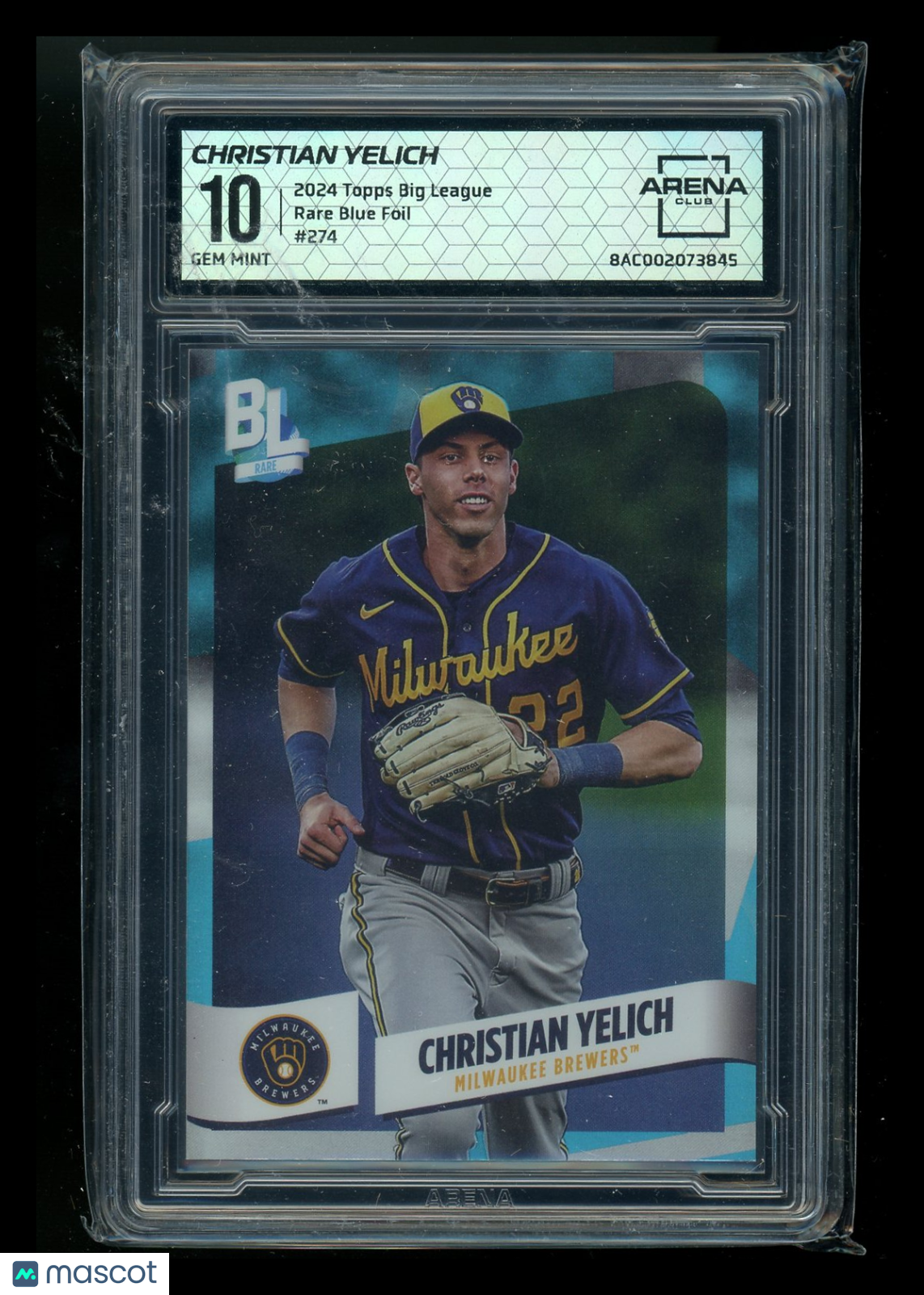 2024 Topps Big League Blue Foil Christian Yelich #274 Baseball Arena Club 10