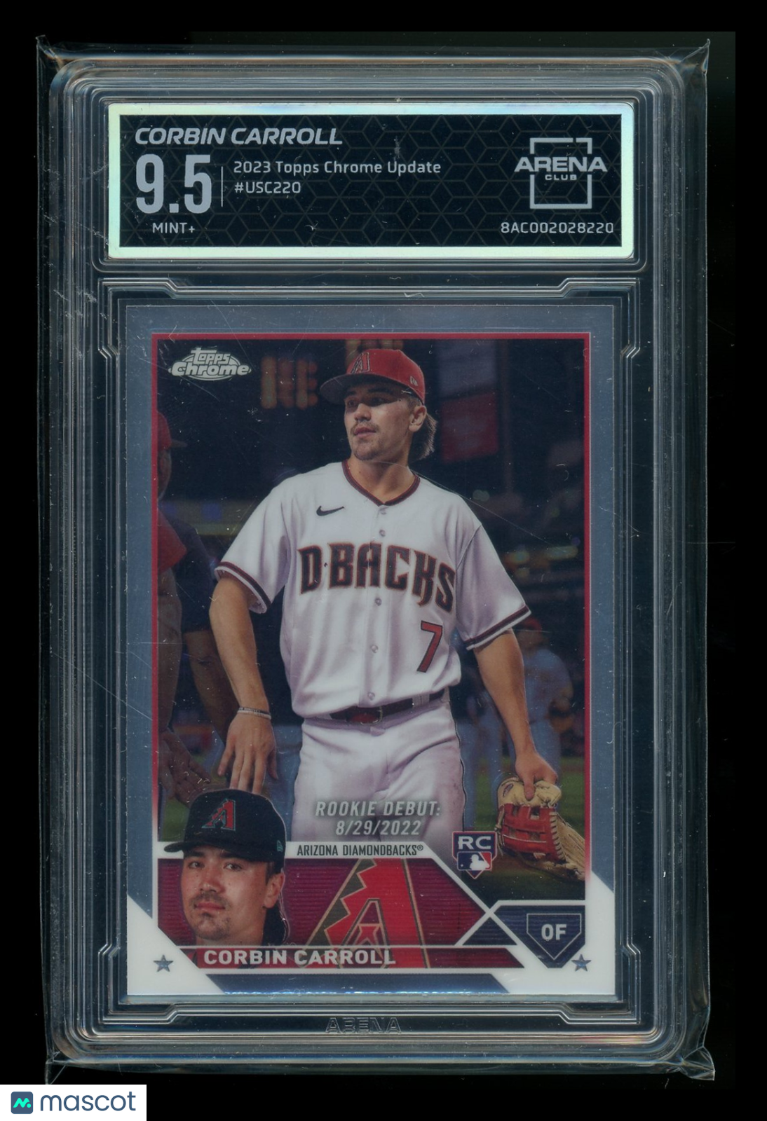 2023 Topps Chrome Update Corbin Carroll #USC220 RC Baseball Arena Club 9.5
