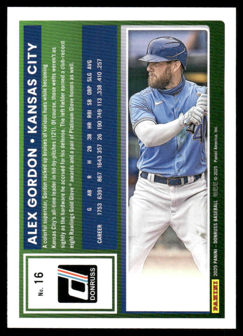 2025 Donruss Alex Gordon #16 Baseball
