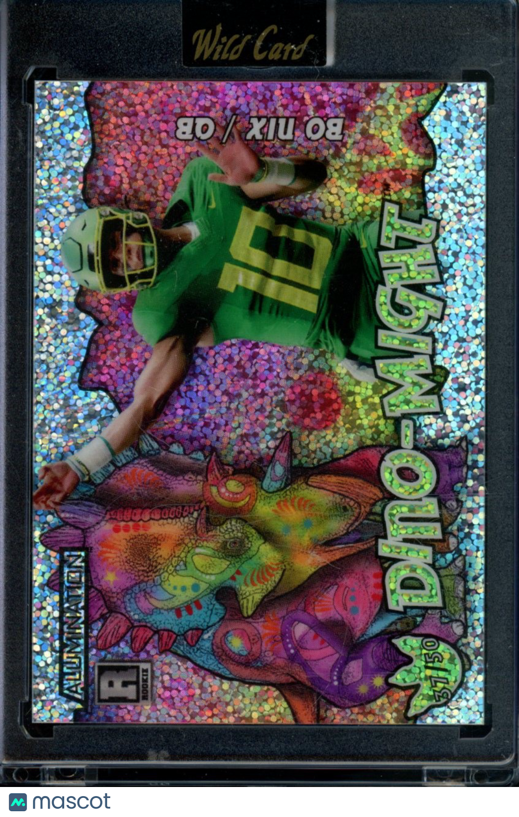 2023 Wild Card Alumination Dino-Night Bo Nix #ADBM1 37/50 Football