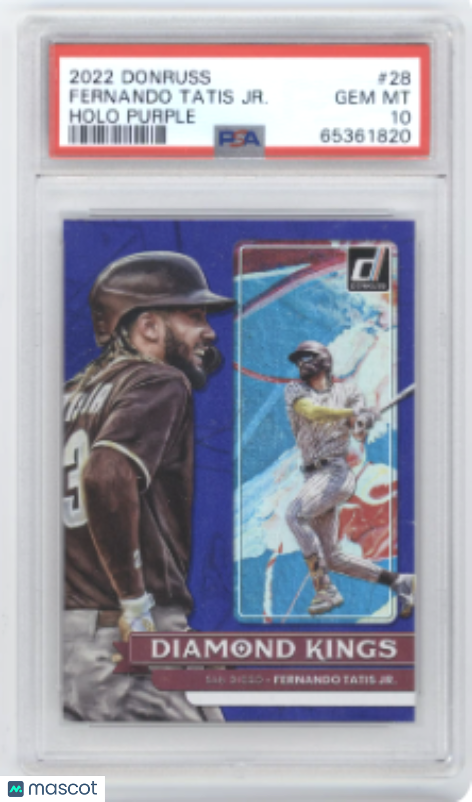 2022 Panini Donruss Fernando Tatis JR. #28 Holo Purple Baseball PSA 10