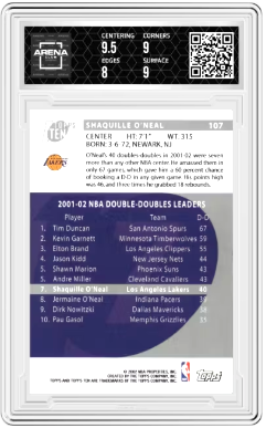 2022-23 Topps Ten Shaquille O'Neal #107 Basketball Arena Club 8.5