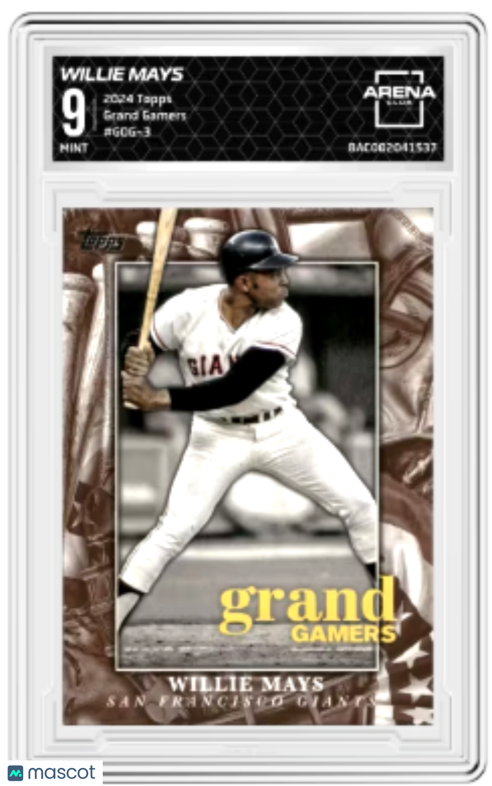 2024 Topps Grand Gamers Willie Mays #GGG-3 Baseball Arena Club 9