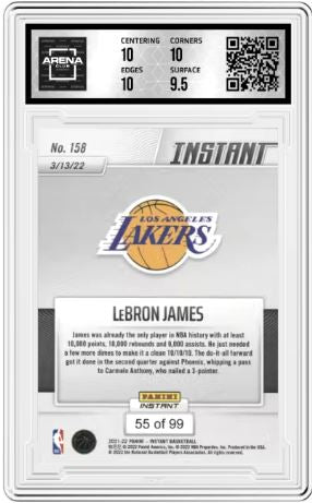 2021-22 Panini Instant Lebron James #294 Red Basketball Arena Club 10