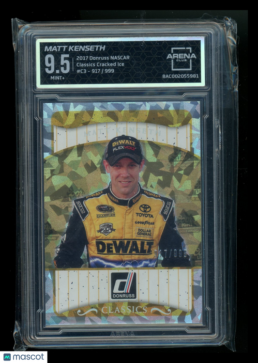 2017 Donruss NASCAR Classics Cracked Ice Matt Kenseth #C3 917/999 Arena Club 10