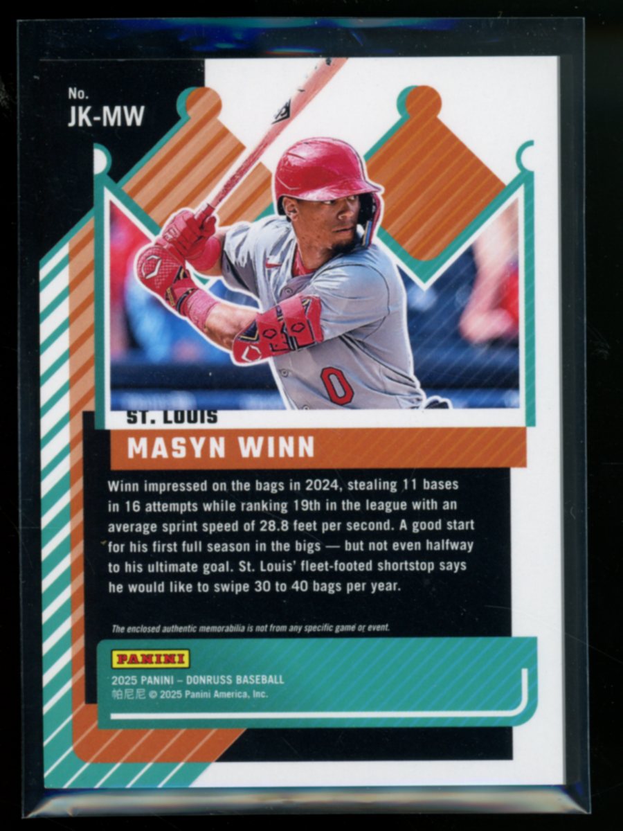 2025 Panini Donruss Jersey Kings Masyn Winn #JK-MW Orange Ice Jersey Patch