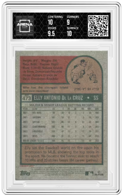 2024 Topps Heritage Elly De La Cruz #473 Image Variation RC Arena Club 9.5