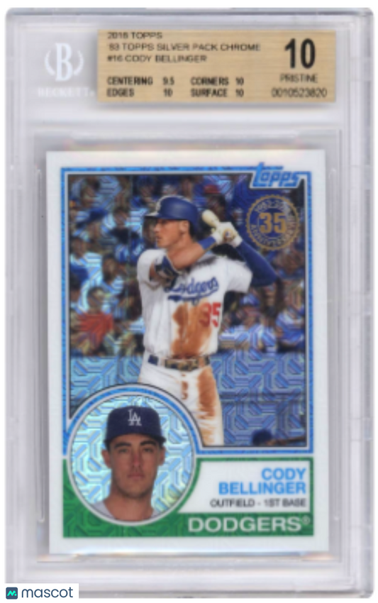 2018 Topps '83 Topps Silver Pack Chrome Cody Bellinger #16 Baseball BGS 10