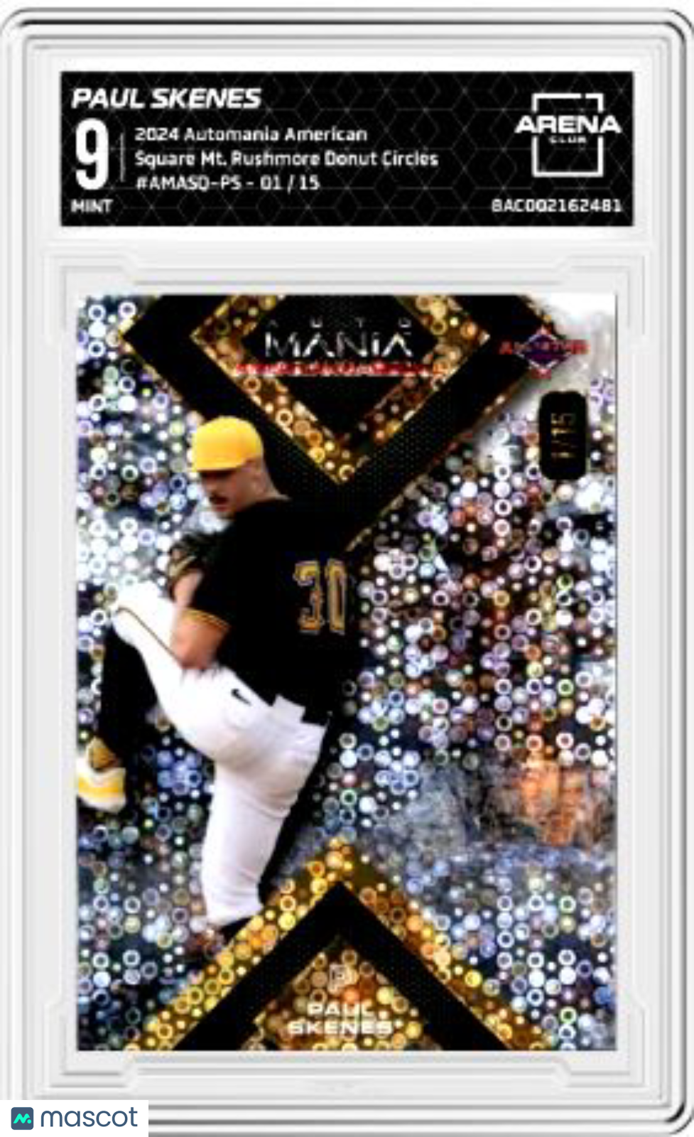 2024 Automania  Paul Skenes #AMASQ-PS Square Mt Rushmore Donut Circles 1/15