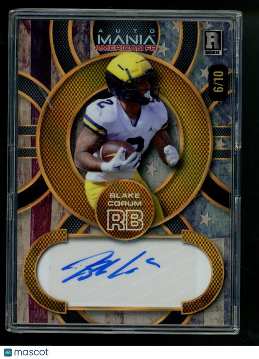 2024 Wild Card Mania American Football Blake Corum #AMAC-BC 6/10 Football