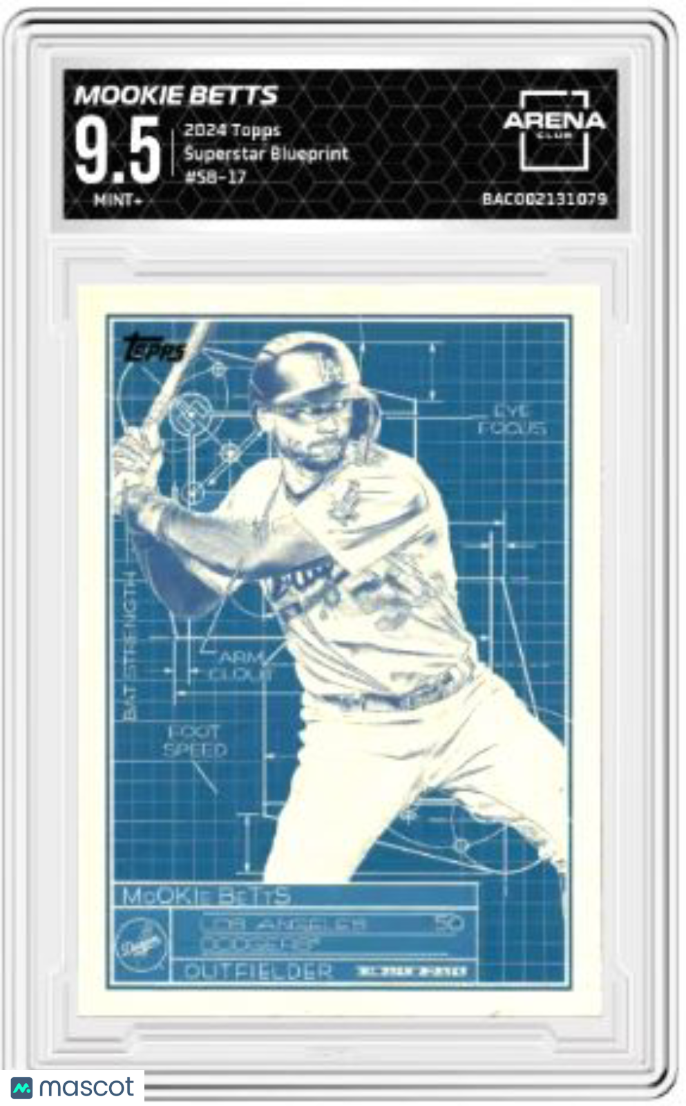 2024 Topps Mookie Betts #SB-17 Superstar Blueprint Baseball Arena Club 9.5