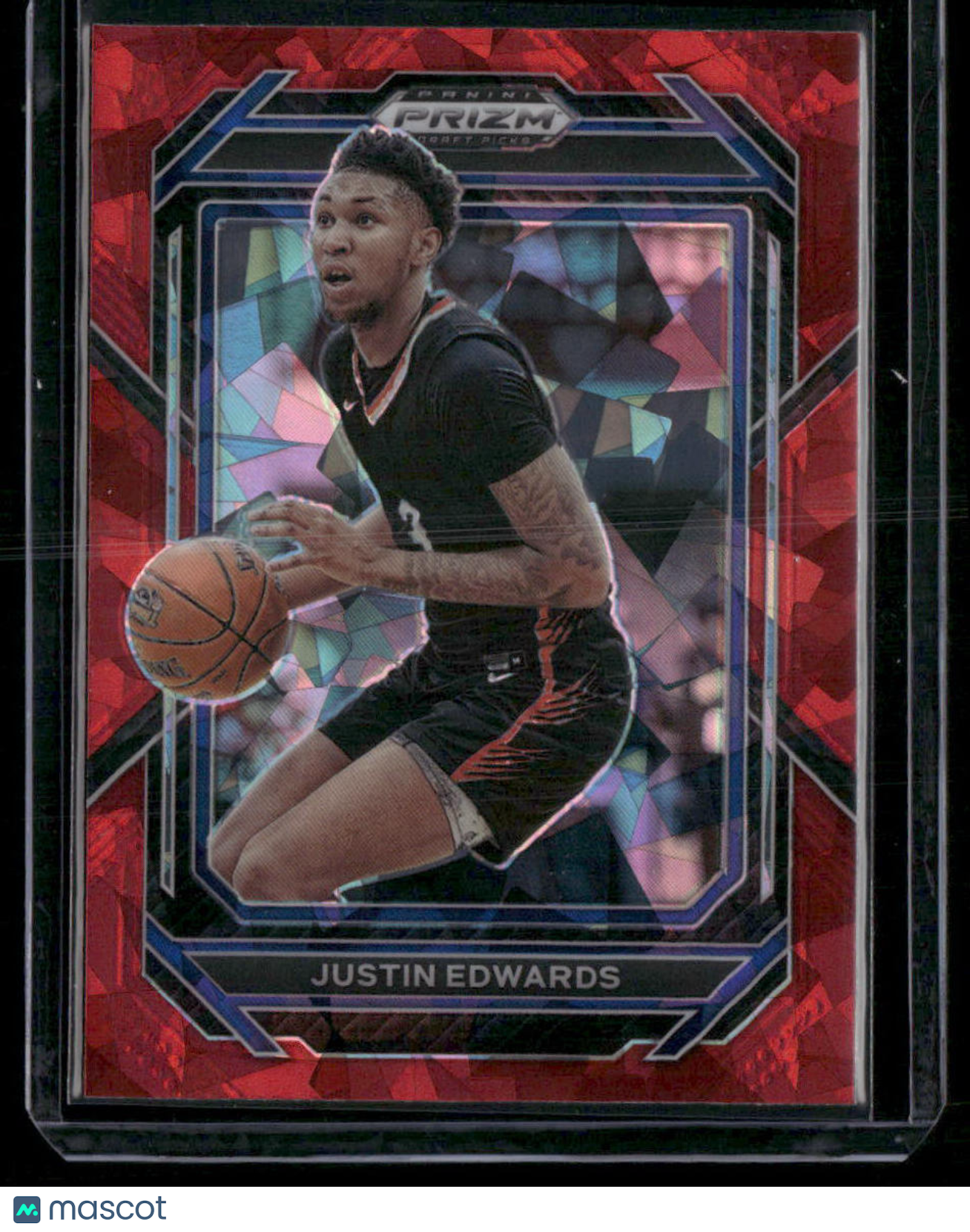 2023 Panini Prizm Draft Picks Justin Edwards #26 Red Ice Basketball