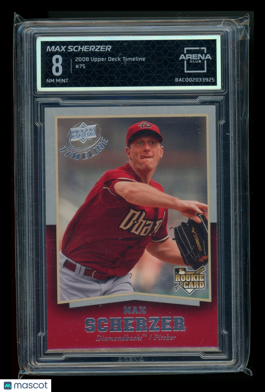 2008 Upper Deck Timeline Max Scherzer #75 Baseball Arena Club 8