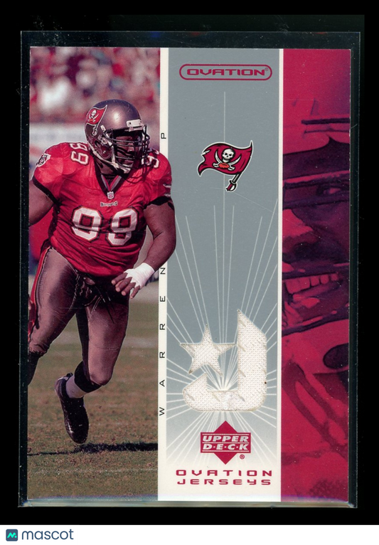 2002 Upper Deck Ovation Jerseys Warren Sapp #DJ-WS Game-Worn Jersey Football