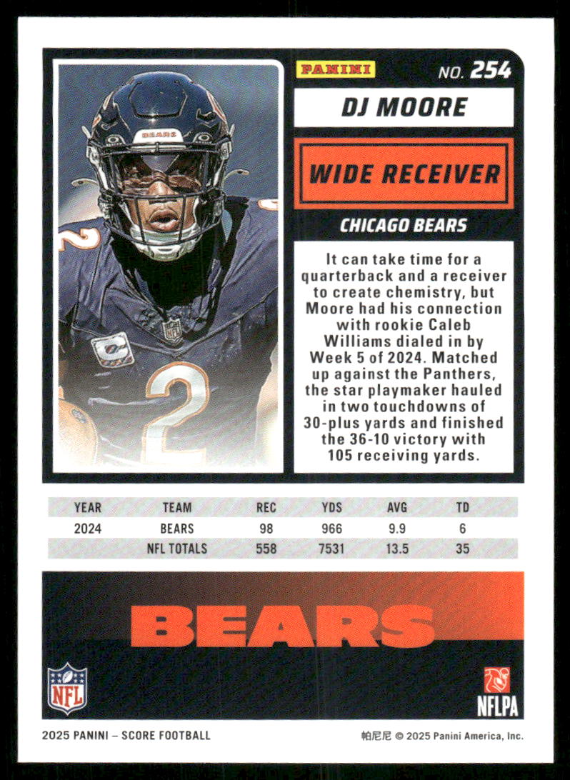 2025 Score A Treat DJ Moore #254 Football