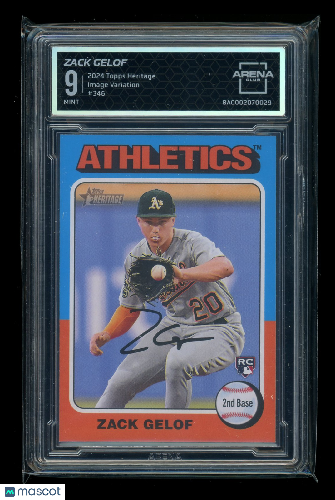 2024 Topps Heritage Zack Gelof #346 Image Variation RC Baseball Arena Club 9