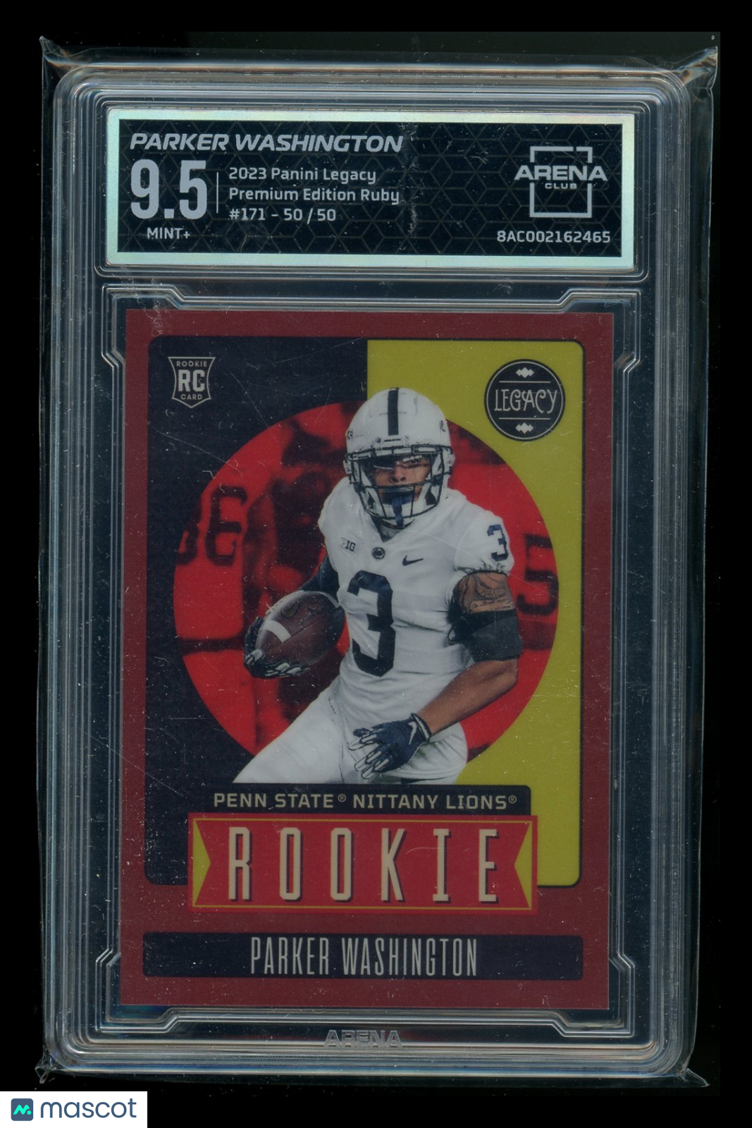 2023 Panini Legacy Premium Edition Ruby Parker Washington #171 50/50 RC AC 9.5