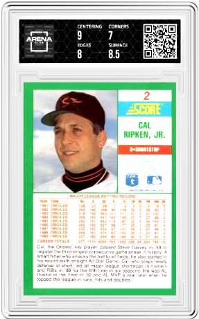 1990 Score Cal Ripken, Jr. #2 Baseball AC 7.5