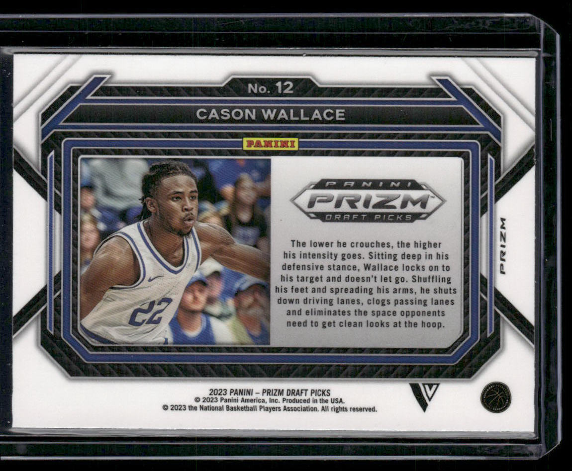 2023 Panini Prizm DP Cason Wallace #12 Draft Picks RC Variation Basketball