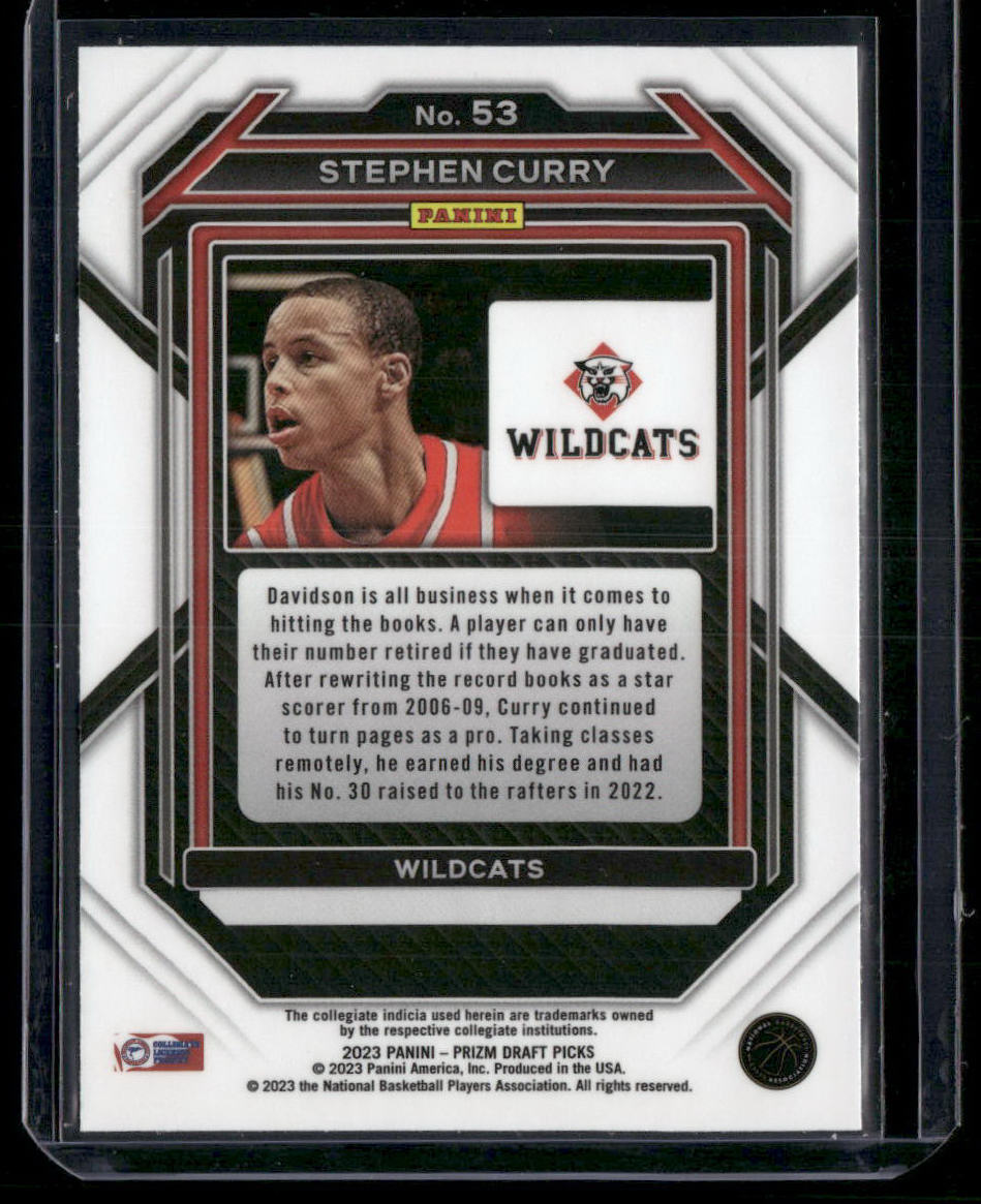 2023 Panini Prizm Draft Picks Stephen Curry #53 Basketball