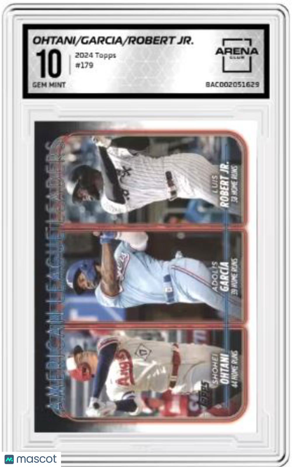 2024 Topps American League Leaders Home Runs (Ohtani /García /Robert Jr.) #179