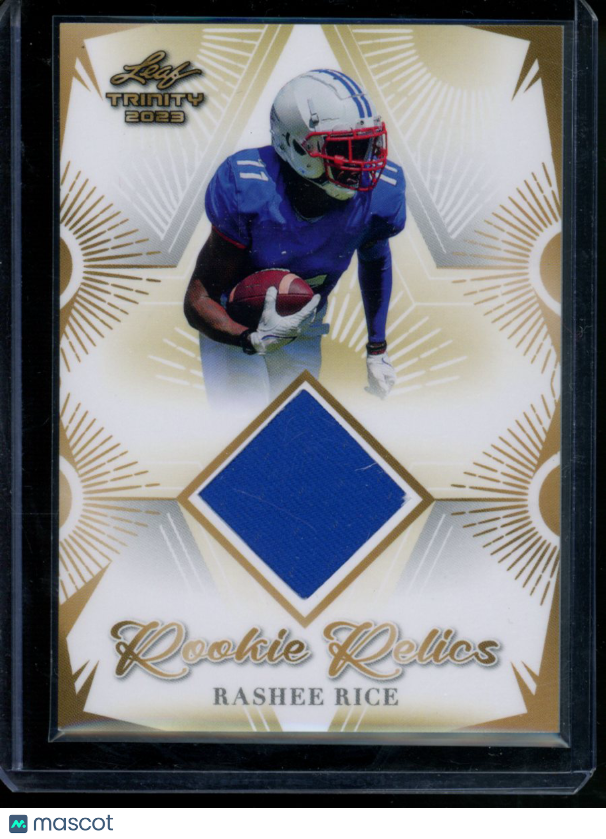 2023 Leaf Trinity Rookie Relics Rashee Rice #RR-30 Player-worn memorabilia