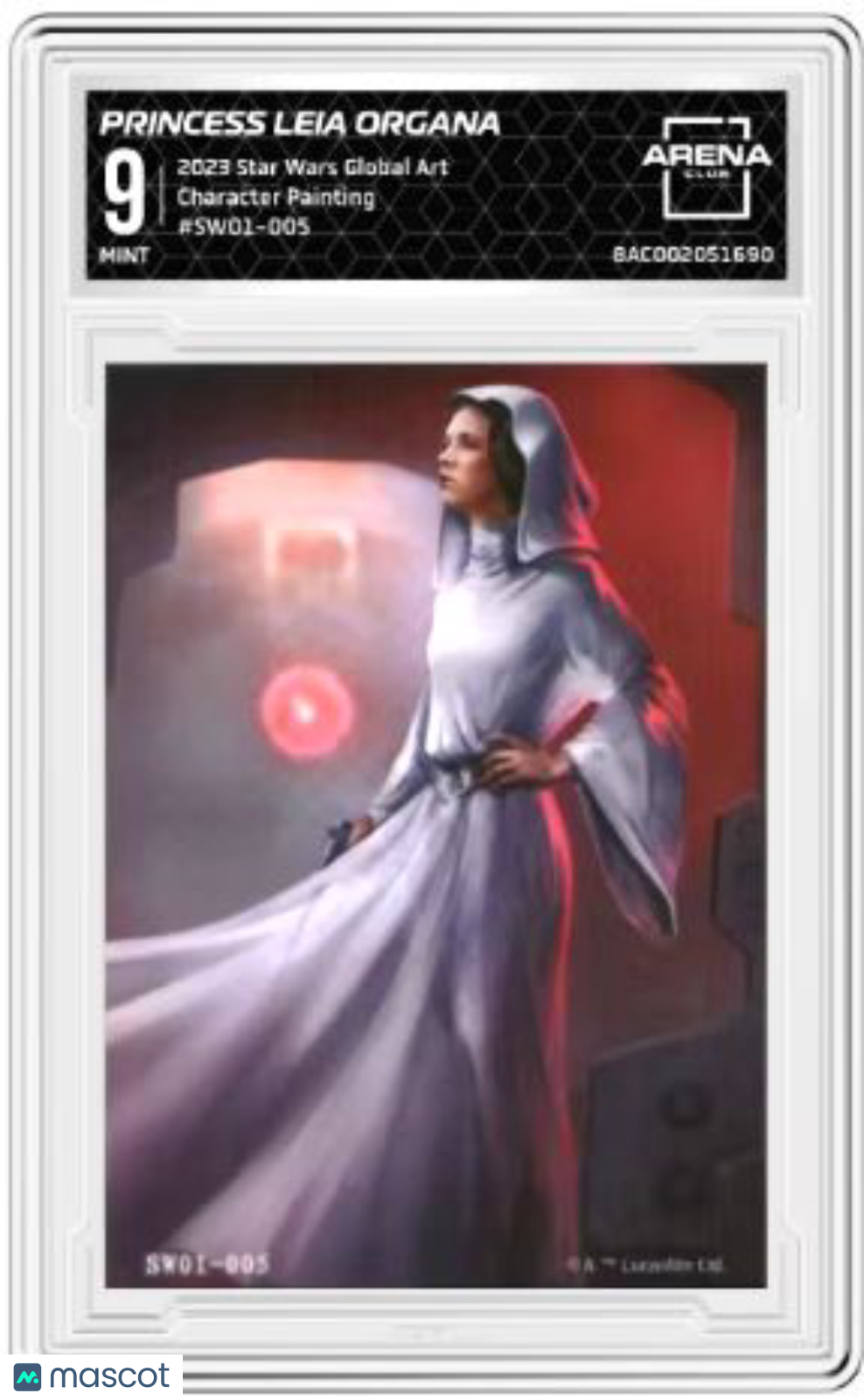 2023 Star Wars Global Art Character Painting Princess Leia Organa #SW01-005 AC 9