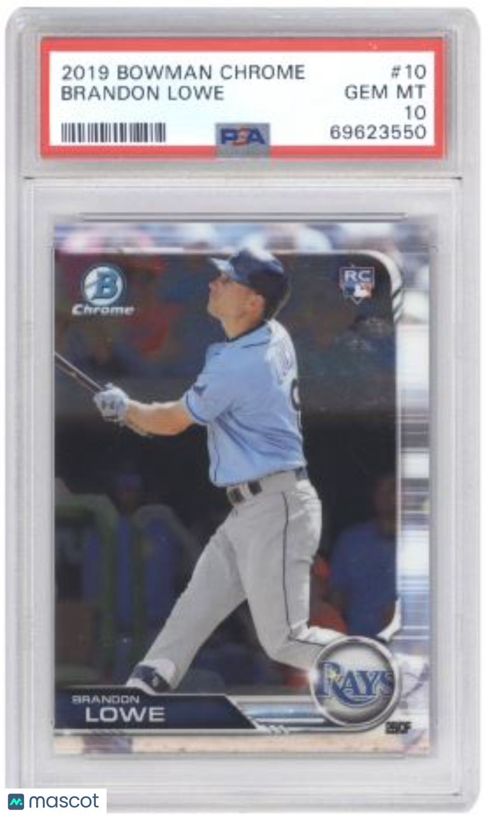 2019 Bowman Chrome Brandon Lowe #10 Baseball PSA 10