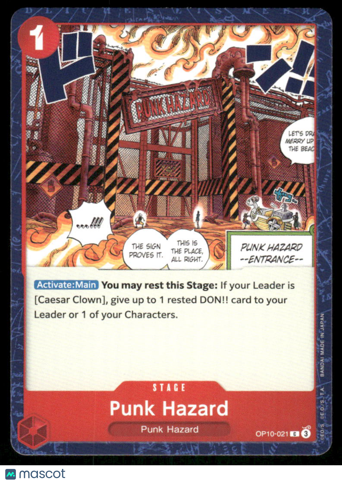 One Piece Card Game Punk Hazard #OP01-021 One Piece Royal Blood