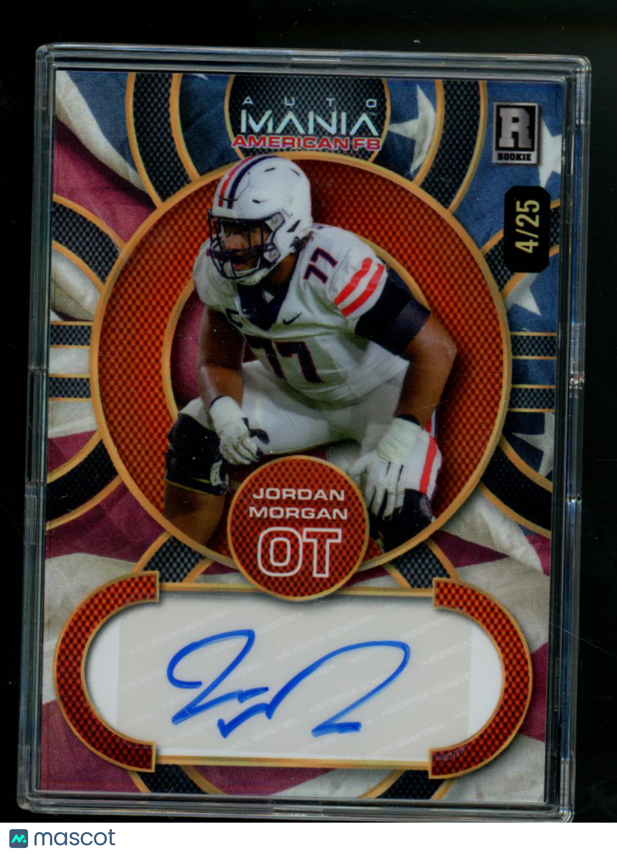 2024 Wild Card Mania Americana Jordan Morgan #AMAC-JM Autograph 4/25 Football
