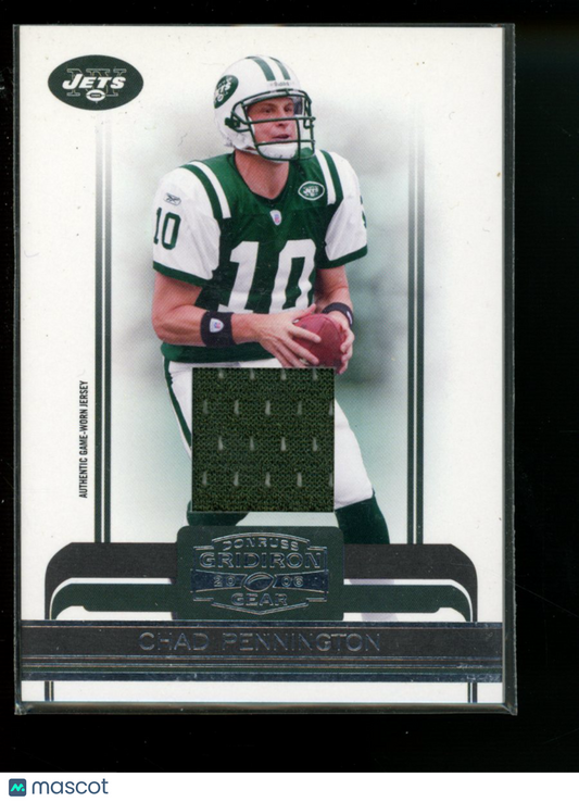 2006 Donruss Gridiron Gear Chad Pennington #71 Game-Used Jersey Football
