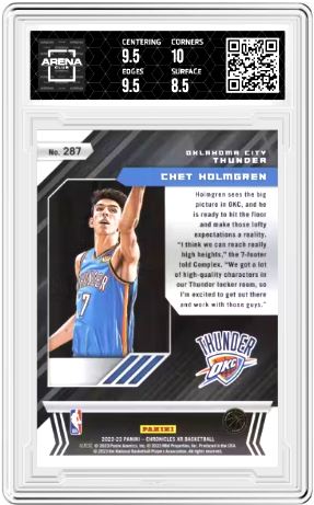 2022-23 Panini Chronicles Chet Holmgren #287 XR Basketball Arena Club 9