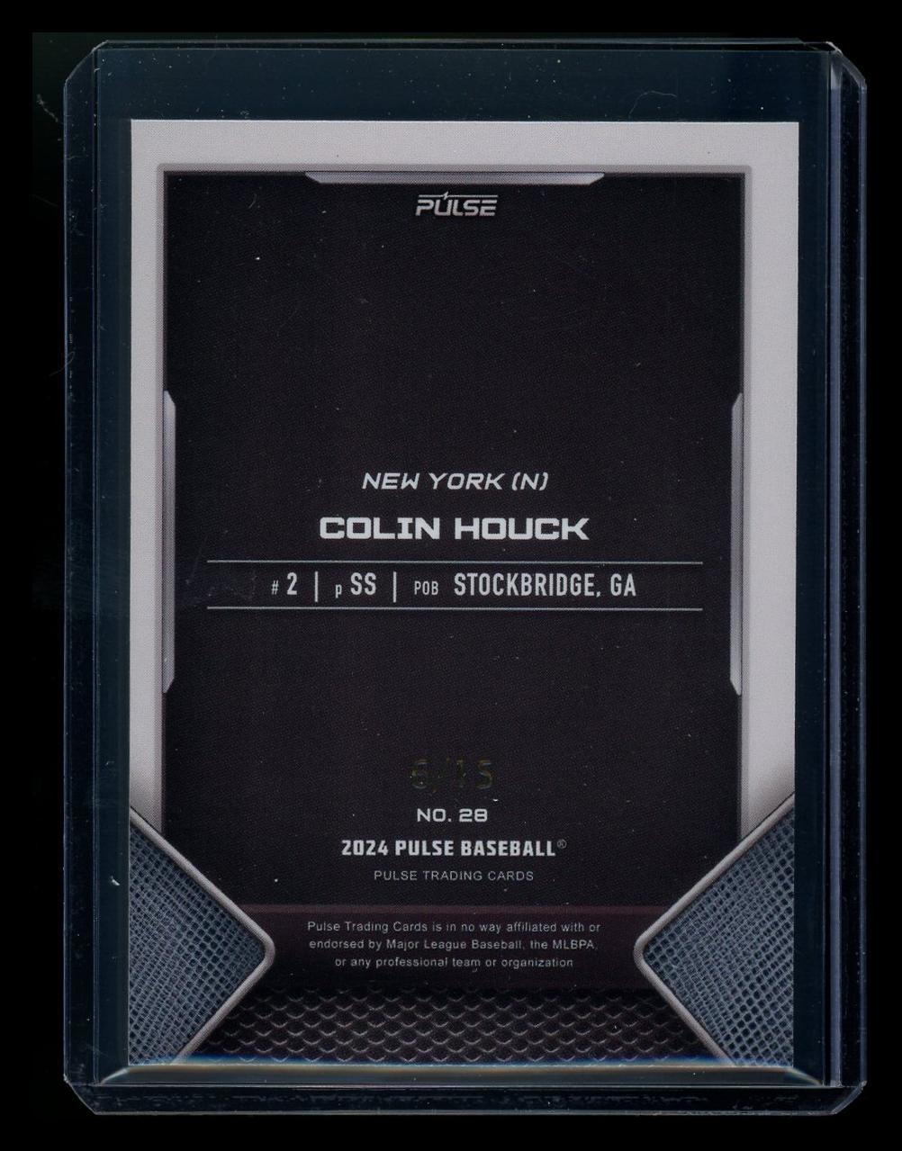2024 Pulse Colin Houck #28 6/15 Baseball