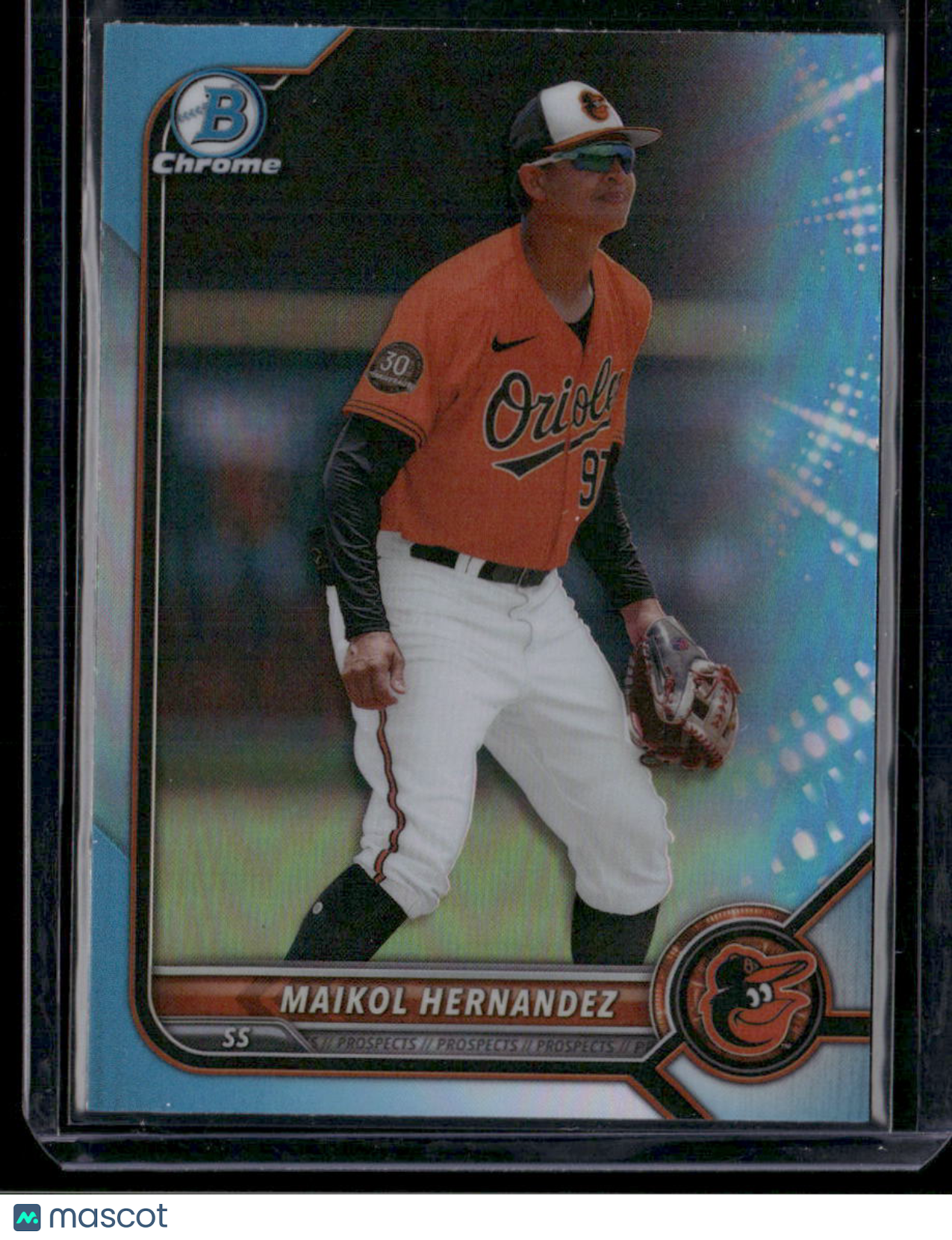 2022 Topps Bowman Draft Maikol Hernandez #BDC-106 Chrome Blue Baseball