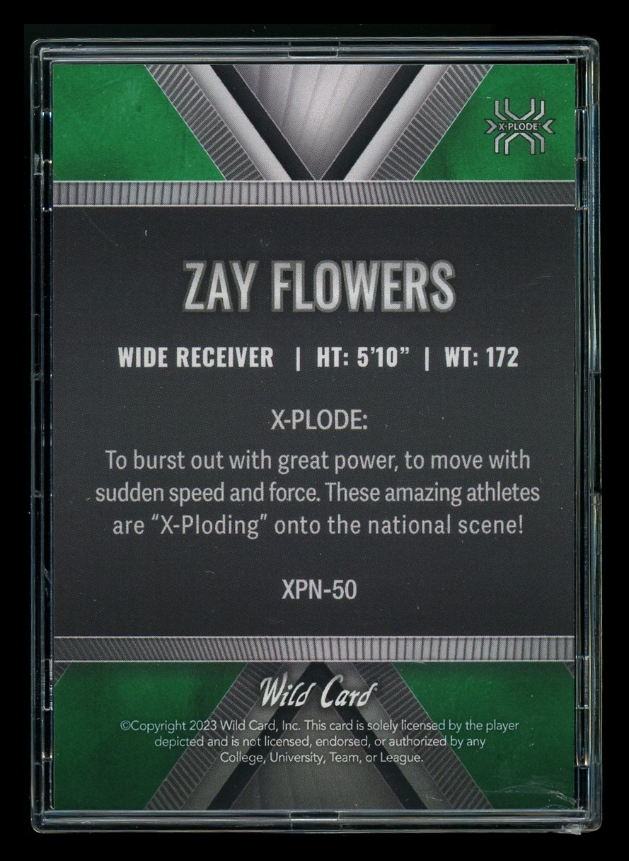 2023 Wild Card National X-Plode Zay Flowers #XPN-50 8/8 Football