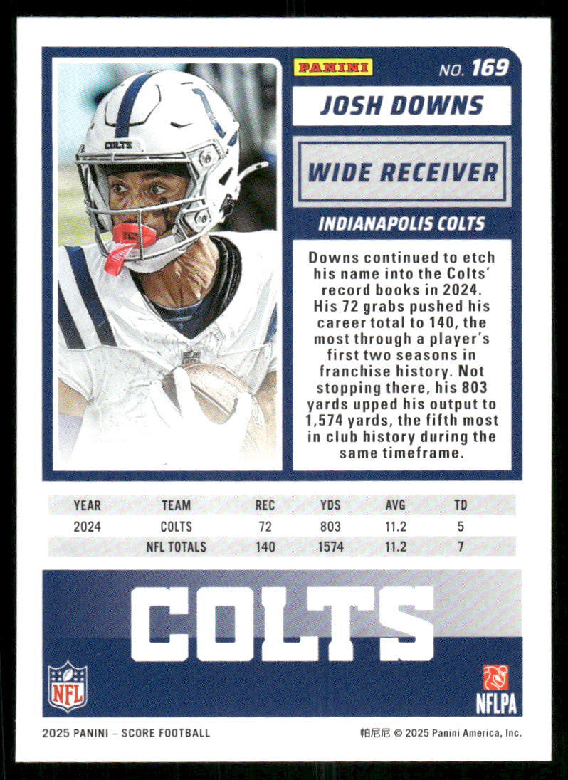 2025 Score A Treat Josh Downs #169 Football